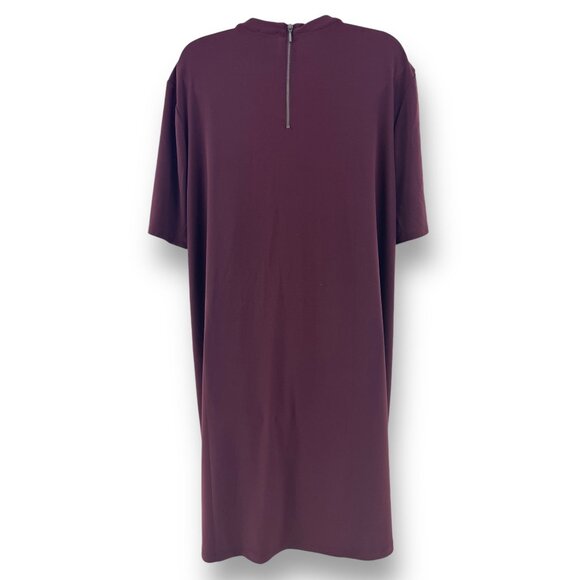Chico's Size 3 = XL/16 ROYAL BORDEAUX ADELINE SHIFT DRESS *One inch snag in back - Picture 3 of 5